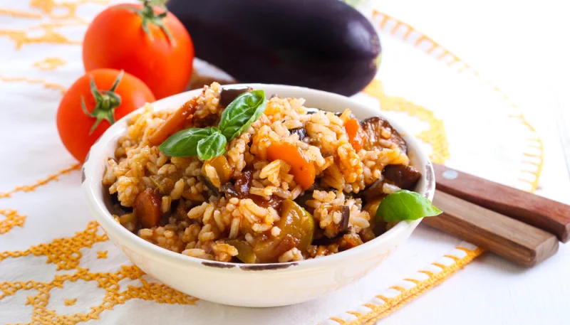 Arroz con berenjenas
