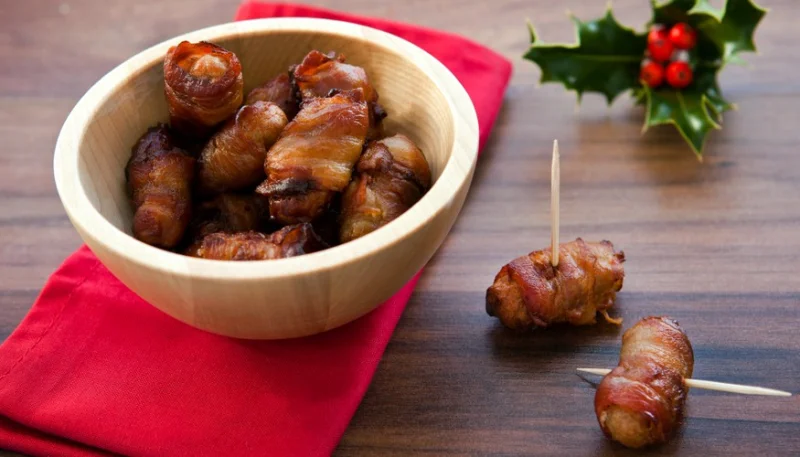 Bocaditos de piña y bacon