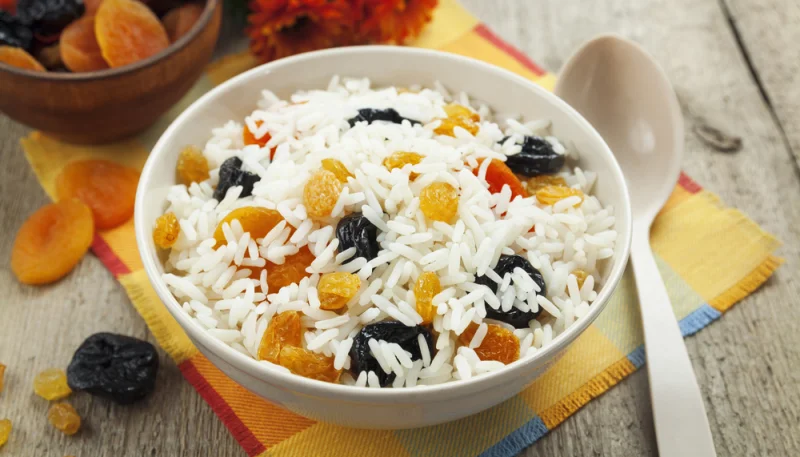 Ensalada de arroz basmati con mix de frutos secos