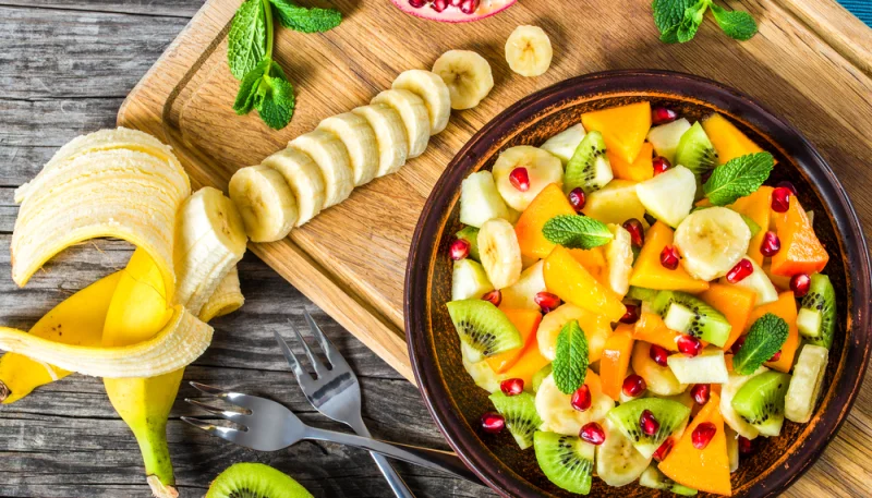 Ensalada de kiwi y papaya