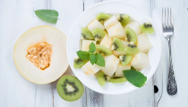 Ensalada de melón y kiwi
