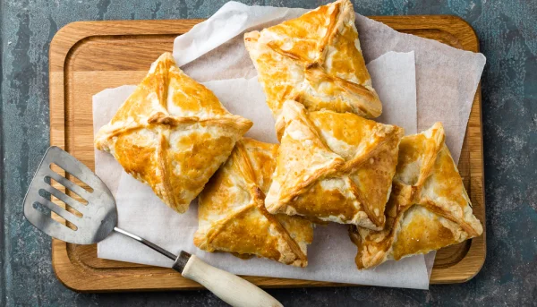 Hojaldre de puerro y queso de cabra