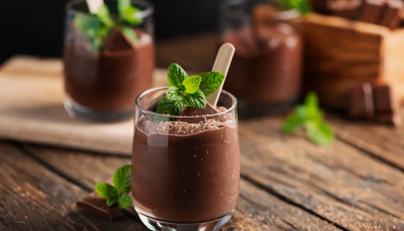 Mousse de chocolate a la menta