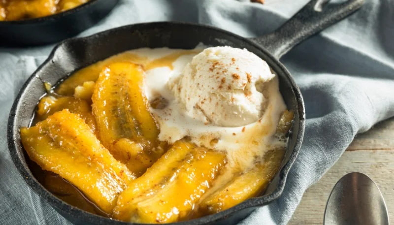 Plátanos gratinados con miel