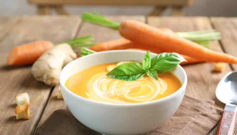 Sopa de zanahorias y jengibre