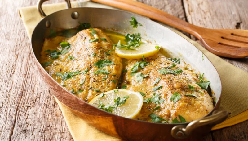 Trucha en salsa de mantequilla