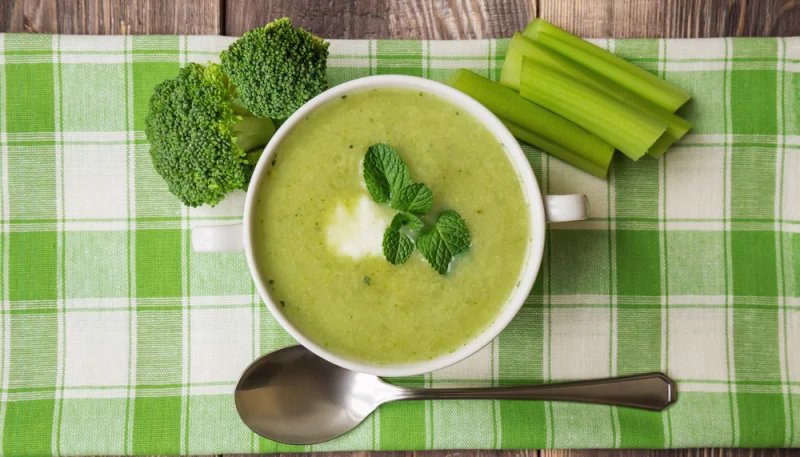 Crema de apio y brócoli