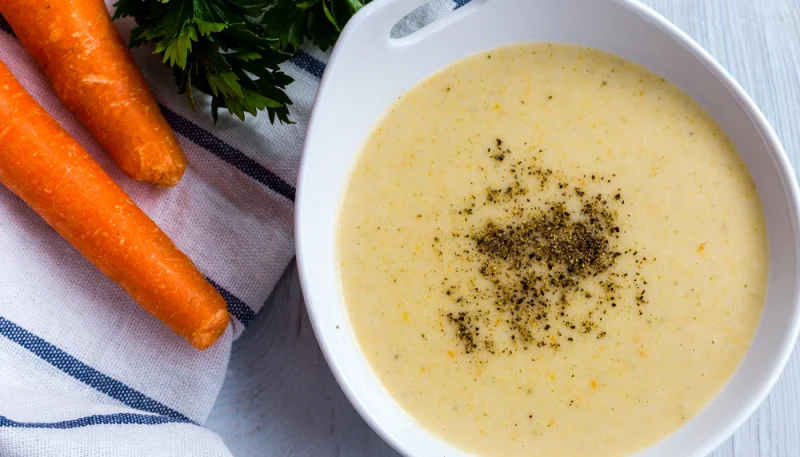 Crema de apio y zanahoria