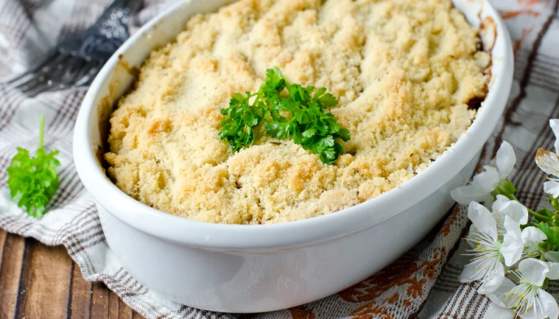 Crumble de zanahoria y parmesano