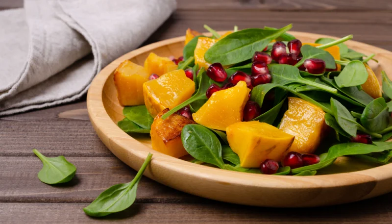 Ensalada de espinacas y calabaza
