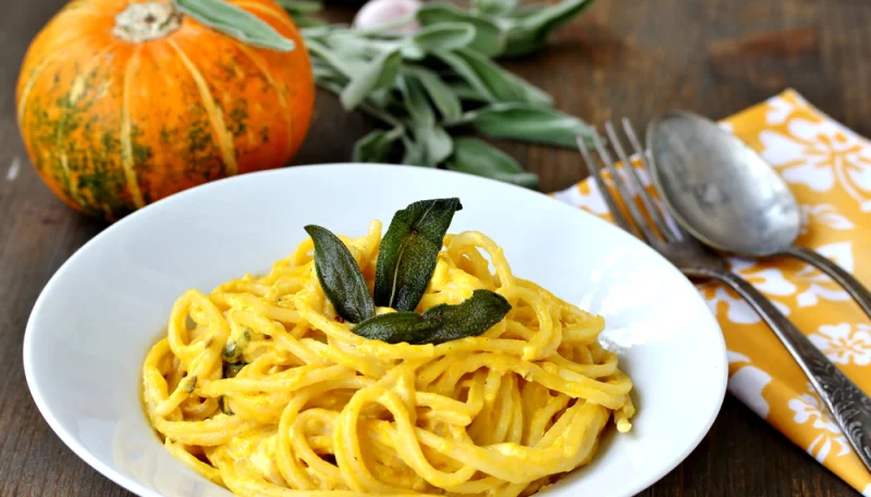Espaguetis con calabaza