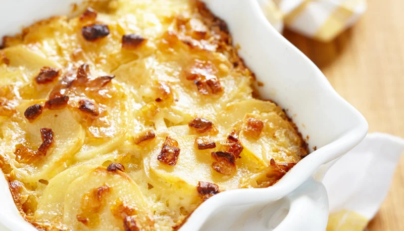 Gratinado de patatas con queso Raclette
