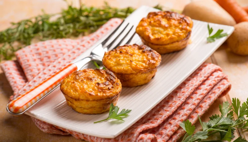 Muffins de zanahoria y patatas