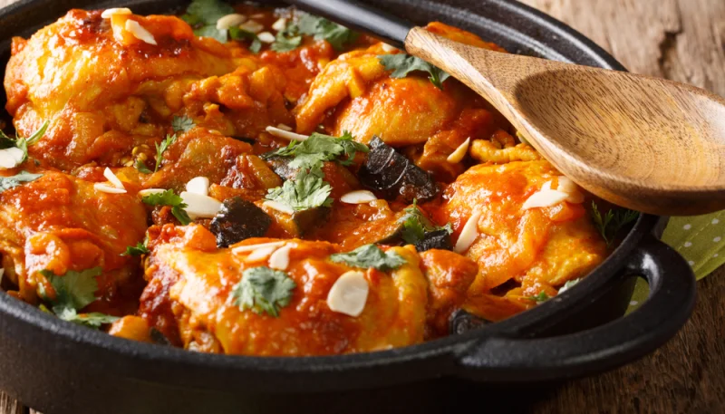 Muslos de pollo con berenjenas