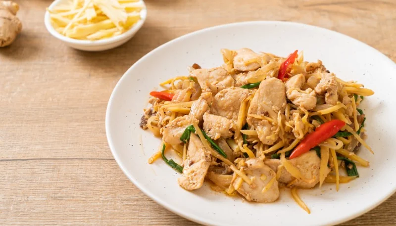 Pollo con jengibre