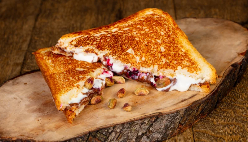 Sándwich de Nutella y queso crema