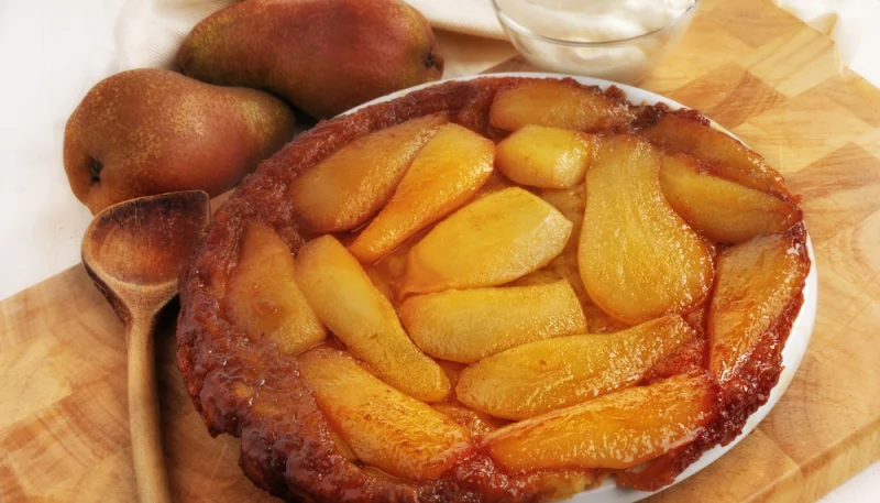 Tarta de peras en microondas