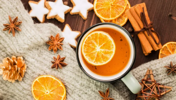 Té de naranja caliente