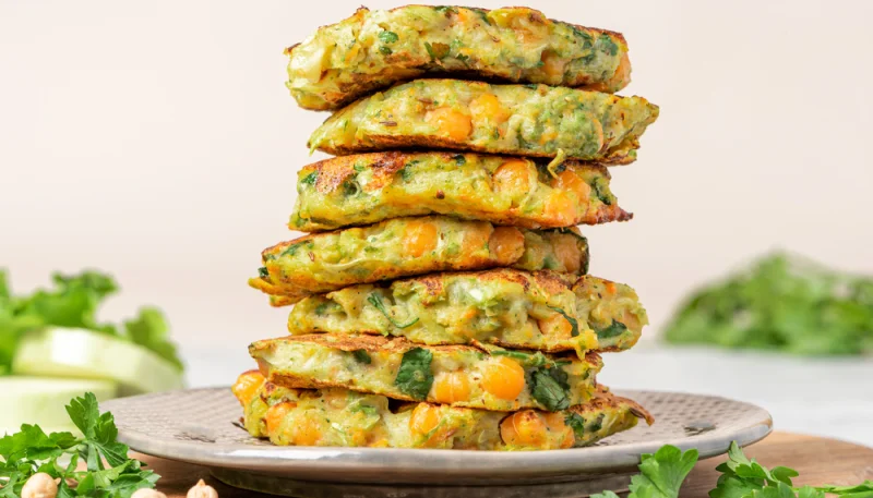 Tortitas de coliflor y brócoli