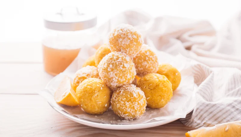 Trufas de coco y limón