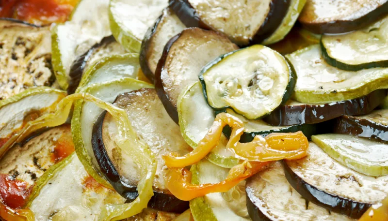 Verduras confitadas al horno