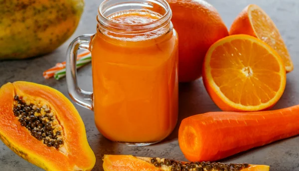 Batido de zanahoria y papaya