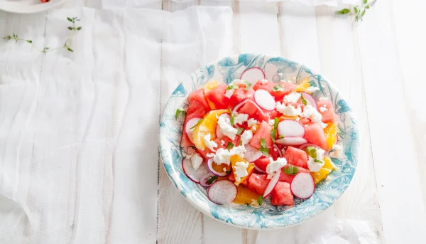 Ensalada de sandía y rábano