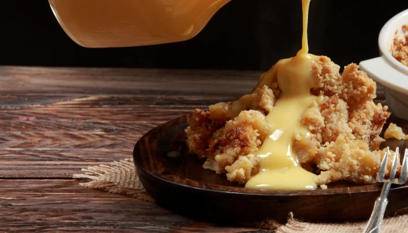 Manzanas trituradas fritas