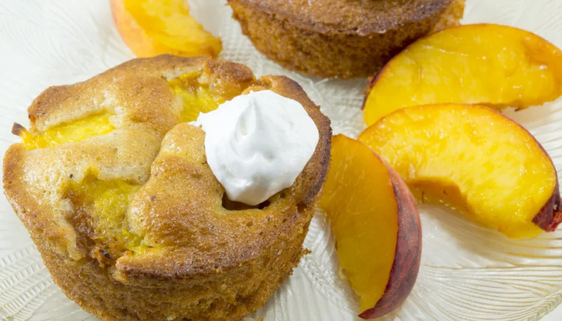 Muffins de melocotones