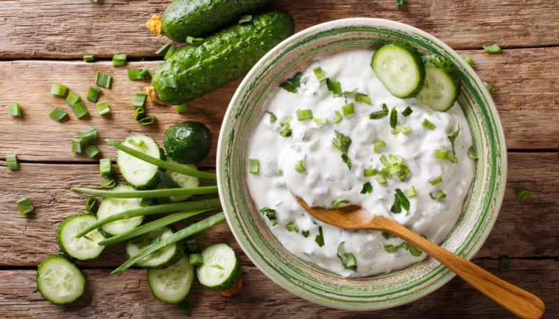 Salsa picante con pepino