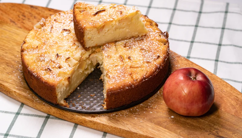 Tarta de manzanas y almendras