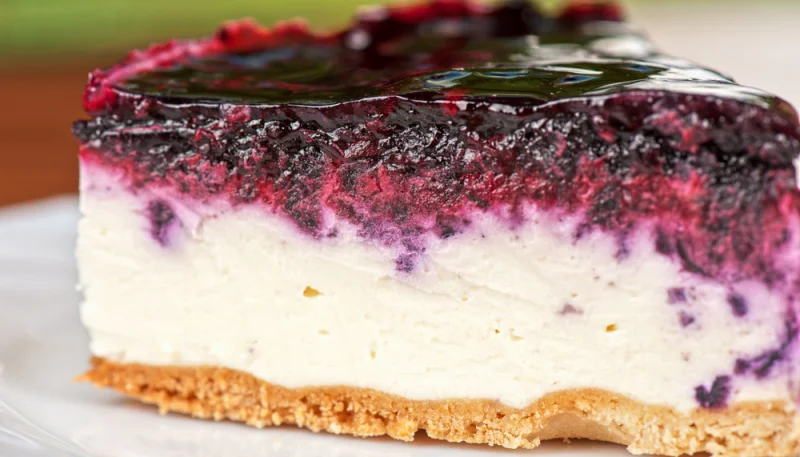 Tarta de queso con moras