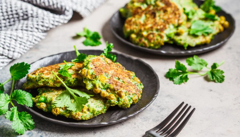Tortitas de guisantes y comino