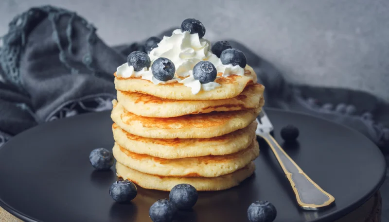Tortitas de yogur y arándanos