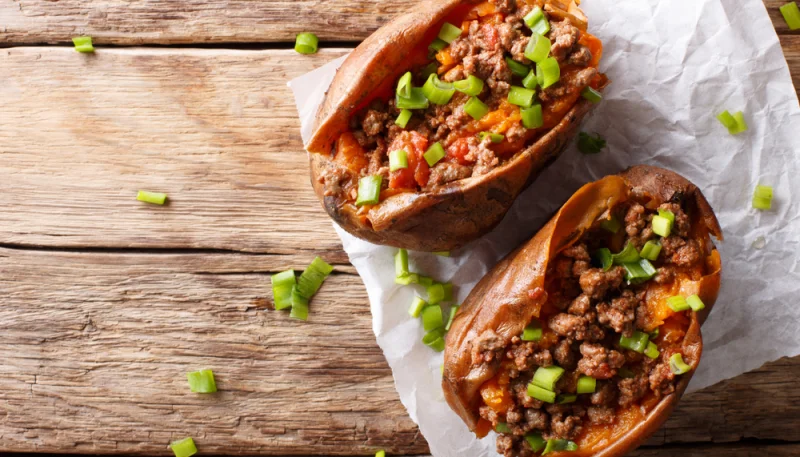 Batata rellena con carne