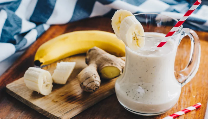 Batido de plátano y jengibre