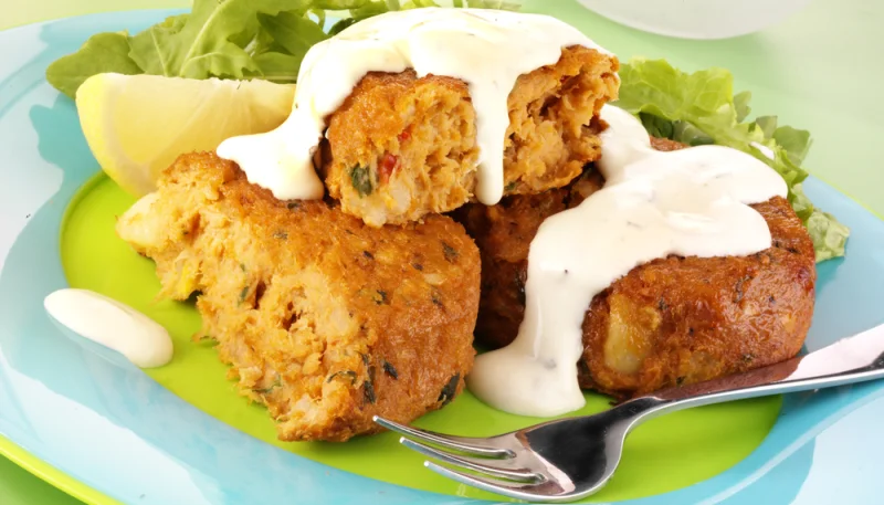 Croquetas de salmón con patatas