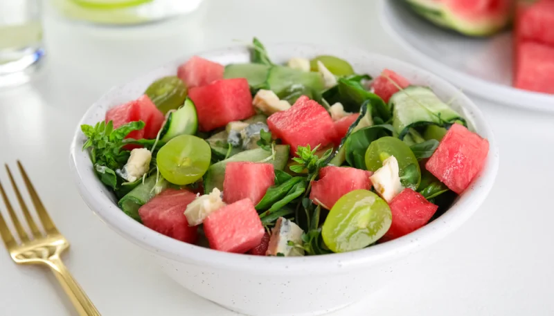 Ensalada de sandía y uvas