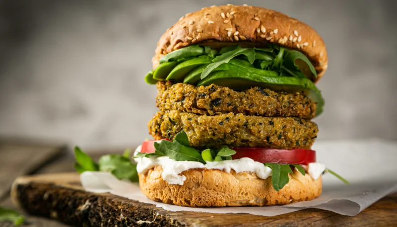 Hamburguesa de calabacín y quinoa