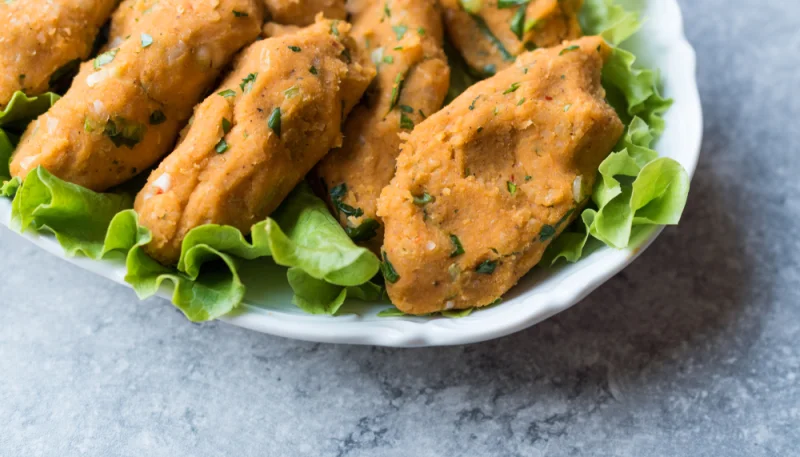 Hamburguesas de lentejas y hummus