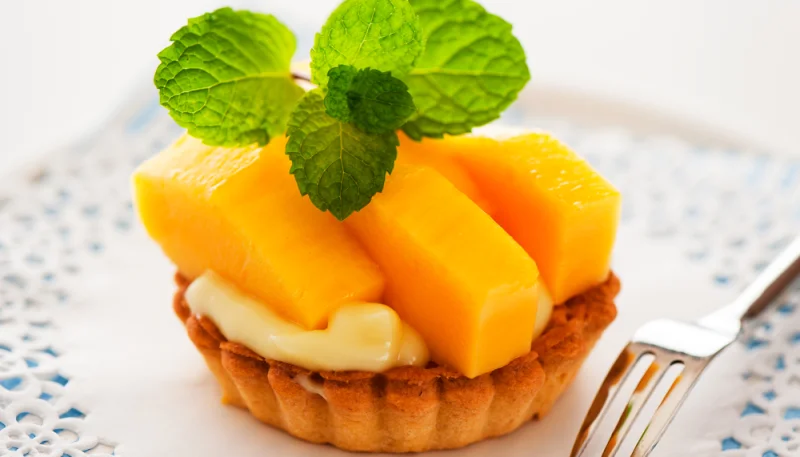 Mini tarta de mango