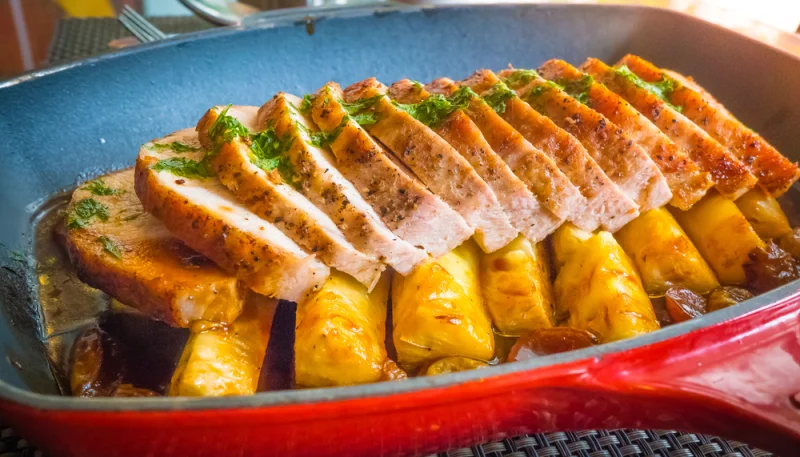 Pechugas de pavo con piña