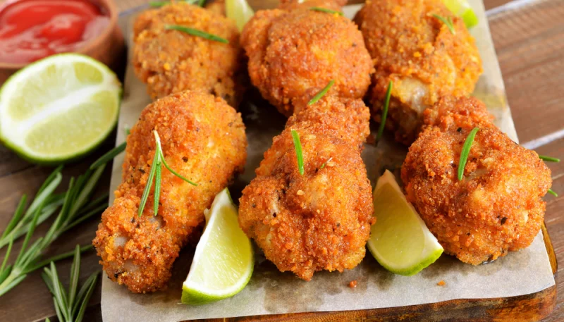 Pollo frito con lima