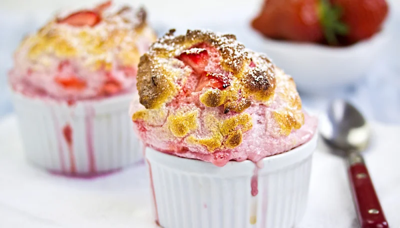 Soufflé de fresas