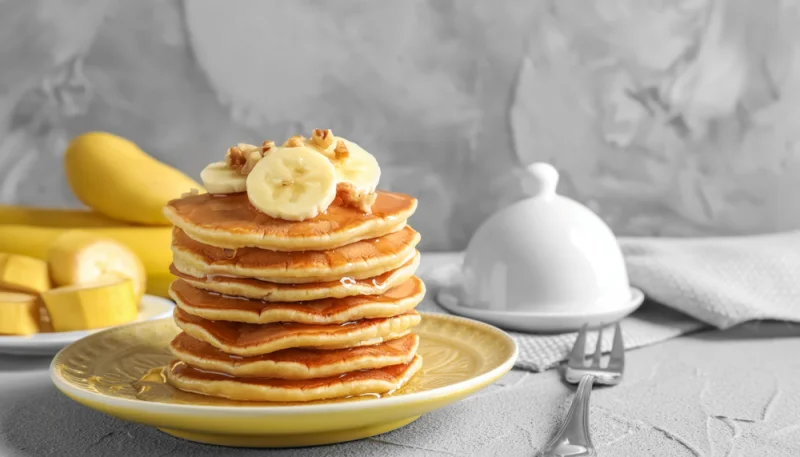 Tortitas de yogur y plátano
