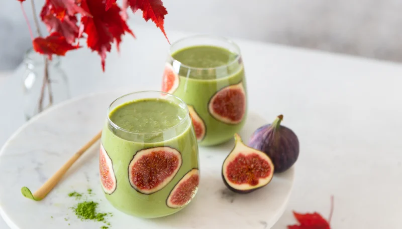 Batido de higos y matcha