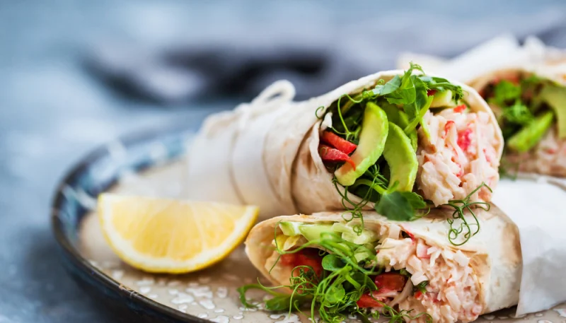 Fajitas con cangrejo