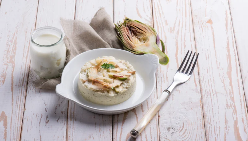 Mousse de alcachofas