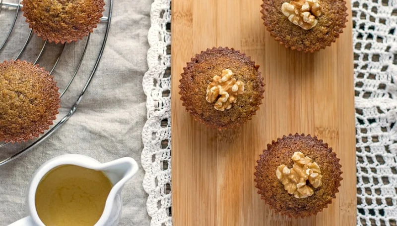 Muffins de pera y queso azul