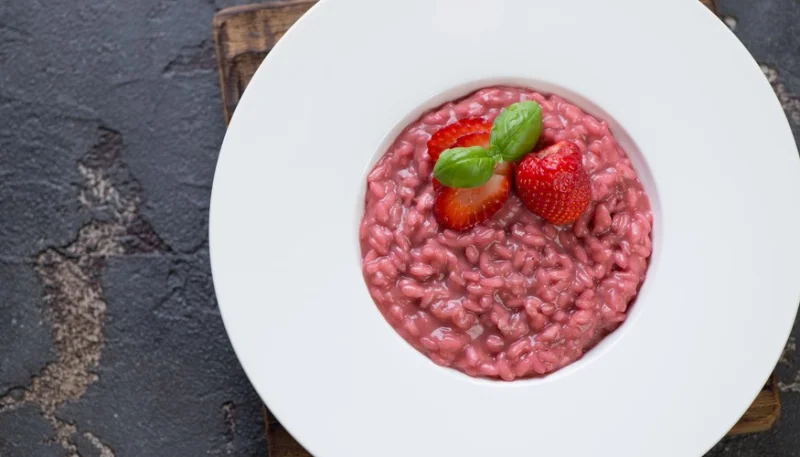Risotto de fresas